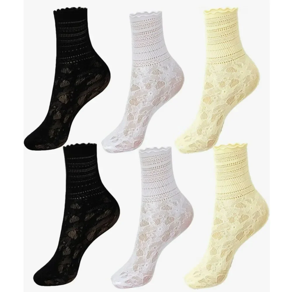 5-pack Lace Ruffle Ankle Socks